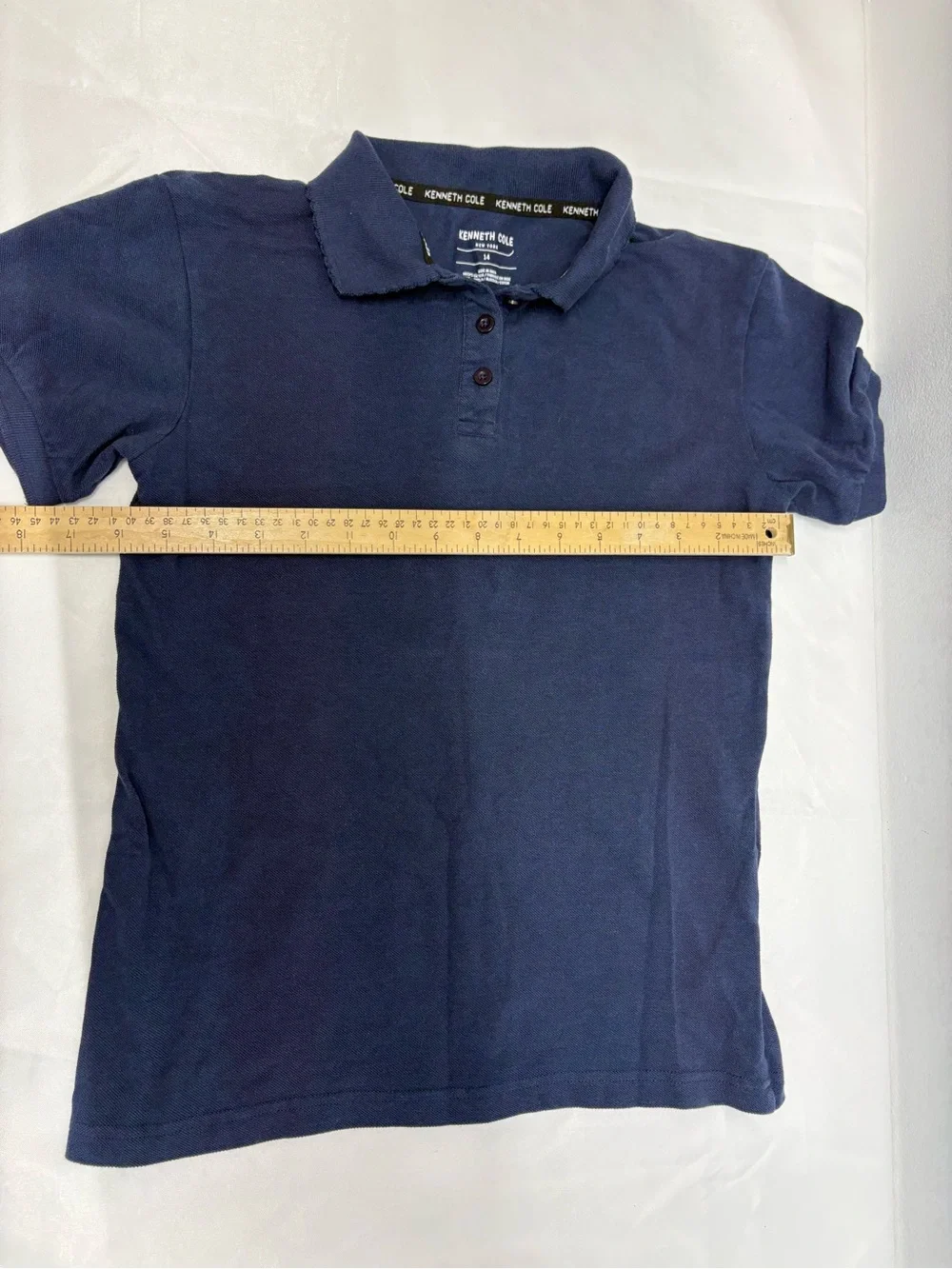 Kenneth Cole Kids Navy Polo Shirt school uniform girls size 14 (large)